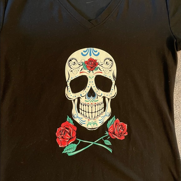 NO BOUNDARIES SKULL BLACK TSHIRT EXTRA SMALL - Picture 3 of 5